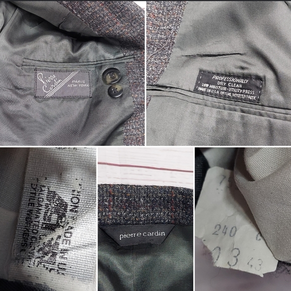 Vintage Pierre Cardin Plaid 2 Button Blazer - Picture 15 of 16